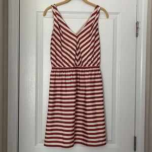 LOFT V-Neck Striped Dress